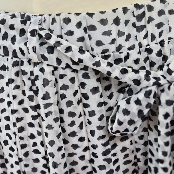 Joie Black and White Wrap Maxi Skirt with Tie Front - Picture 4 of 5